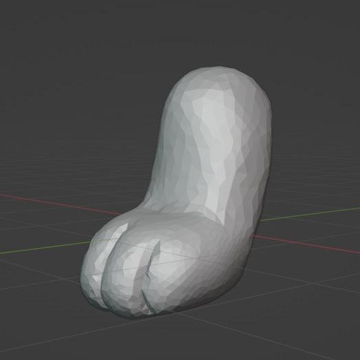 スカルプトで犬の足