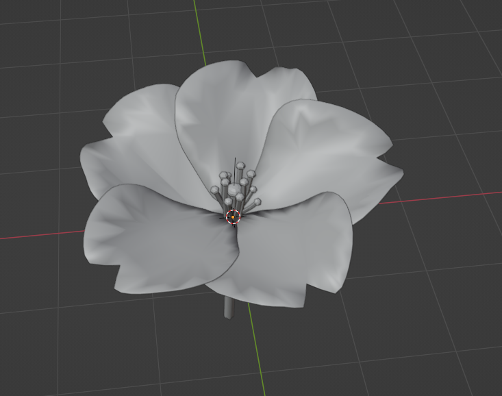 桜の花モデリング