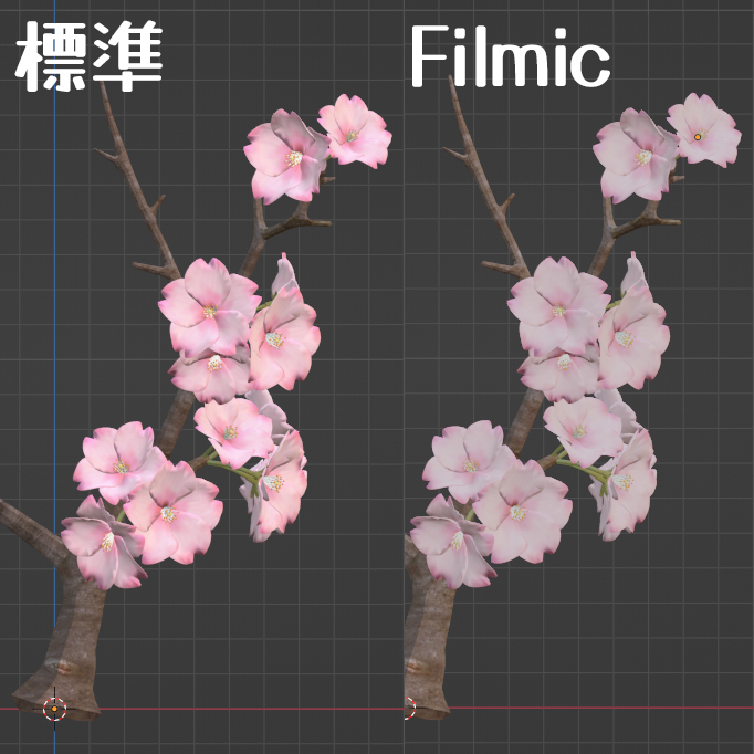 標準？Filmic？<br>Blenderの見え方設定