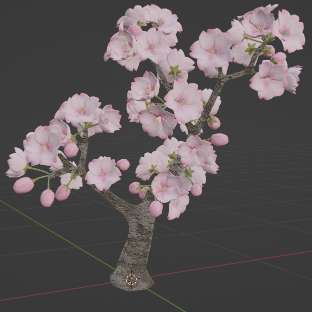 桜の幹　作りなおし